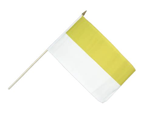Hand Waving Flag Church Yellow White 12x18 Royal Flags