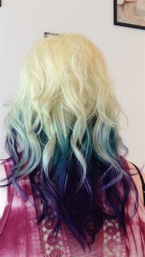 Pin By Julie Hipp On My Style Teal And Purple Hair Teal Ombre Hair