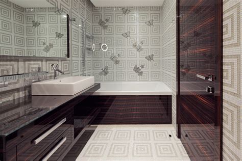 Contemporary Bathroom Wallpaper Home Design Ideas Design Pics