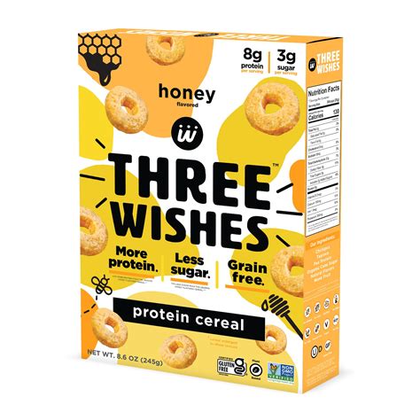 Buy Protein And Gluten Free Breakfast Cereal By Three Wishes Honey 1