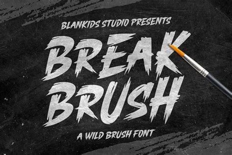 Break Brush Font Fonts Hut