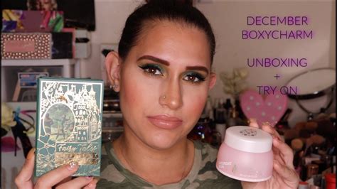 December Boxycharm Try On Unboxing Youtube