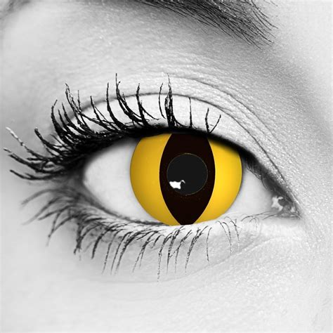 Yellow Cat Contacts For Halloween And Cosplay Gothika