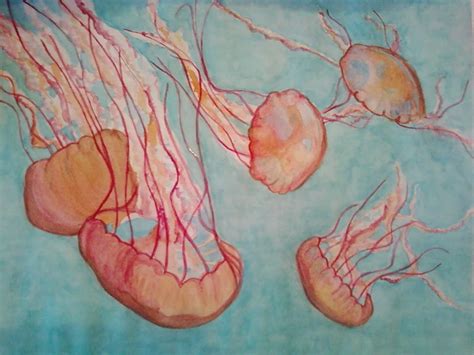 Jellyfish Watercolor To Match My Bedding Watercolor Jellyfish Art