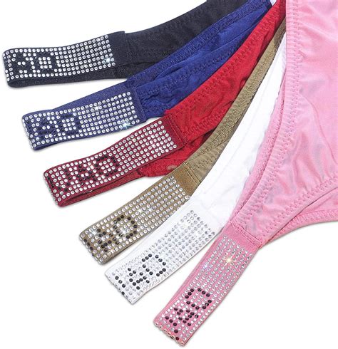 sexy panties levao thongs for women letter rhinestones g string low rise tanga stretch