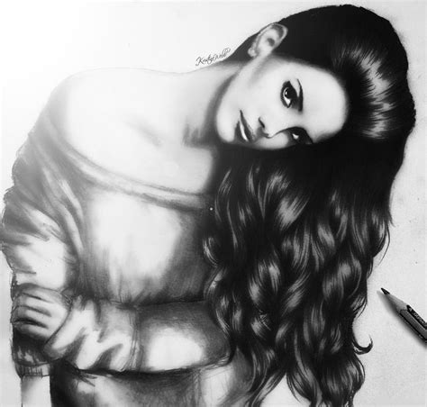 Lana Del Rey Drawing By Kristina Webb Kristina Webb