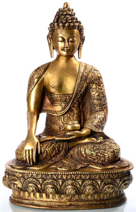 Akshobhya 32 Cm Messing Buddha Statue Ziseliert