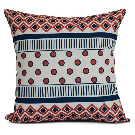 E By Design Upscale Getaway Scrambled Prints Decorative Pillow Orange