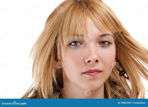 Blonde Woman Stock Image Image Of Caucasian Sensitive 19987097