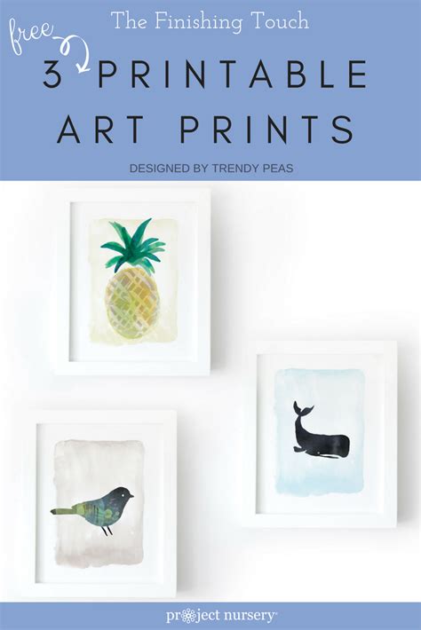 3 Free Printable Art Prints Just Right For Your Nursery Gallery Wall