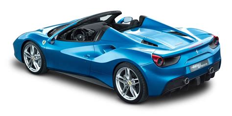 Ferrari 488 Spider Blue Car Back Png Image For Free Download