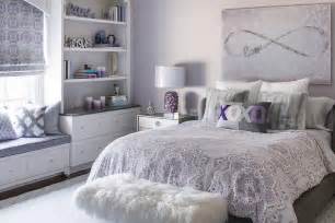 Gray Girl Bedroom With Purple Accents Contemporary