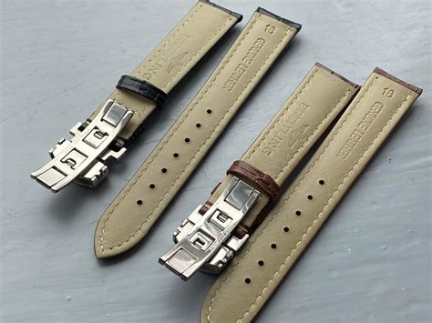 Breitling Mm Mm Black Brown Genuine Leather Watch Strap Etsy