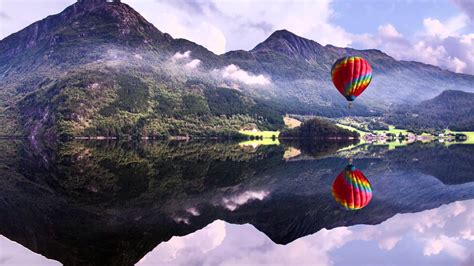 4k Ultra Hd Baloon Lake Mountains Wide Screen Wallpapers 1080p2k4k