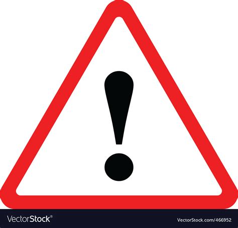 Triangular Warning Sign Royalty Free Vector Image