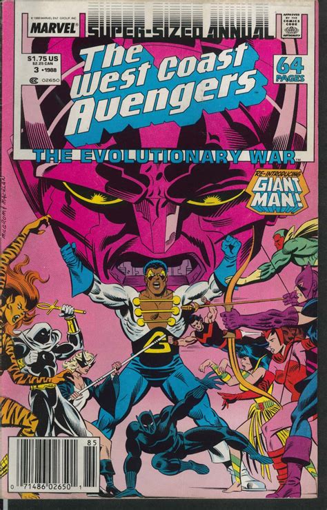 West Coast Avengers Annual 3 Marvel Comic Book 1988 Evolutionary War