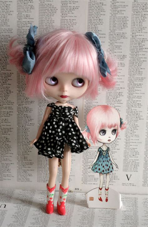 Pinky Paperdoll Full Color Blythe Paper Art Doll By Mab Graves Art Dolls Paper Dolls