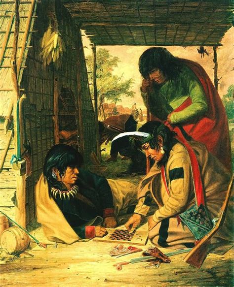Seth Eastman Chippewa Indians Playing Checkers American Indian Artwork Native American