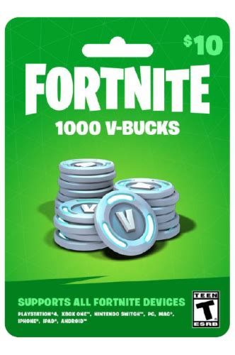 Fortnite 1000 V Bucks 10 T Card 1 Ct Pick ‘n Save