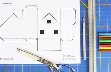 6 Best Images Of Printable Foldable Buildings 3d Paper Building