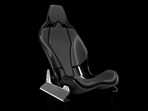 Performance Car Seat With Rails Free 3d Model Cgtrader