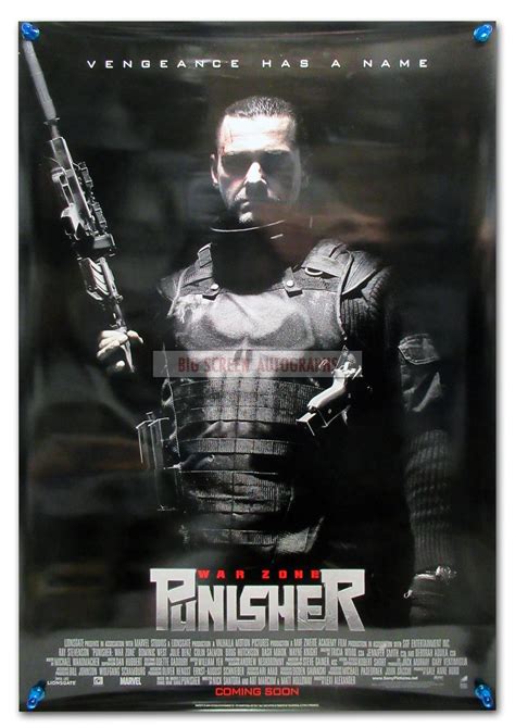 Punisher War Zone One Sheet Poster Big Screen Autographs