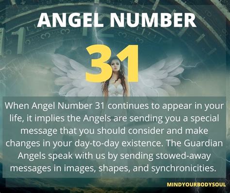 31 Angel Number Meaning And Symbolism Mind Your Body Soul