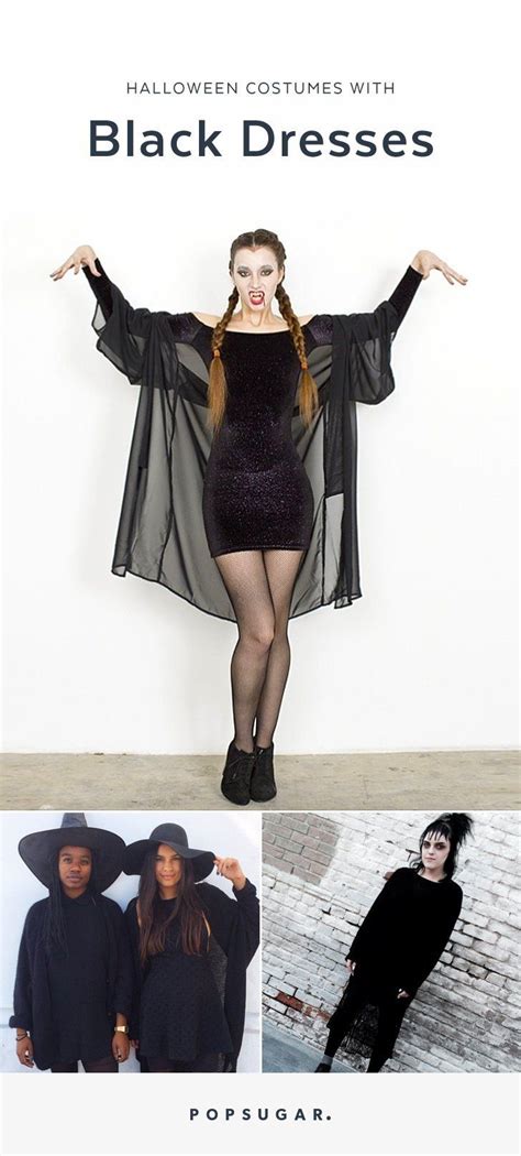 22 Costumes You Can Diy With Just A Black Dress Black Dress Halloween