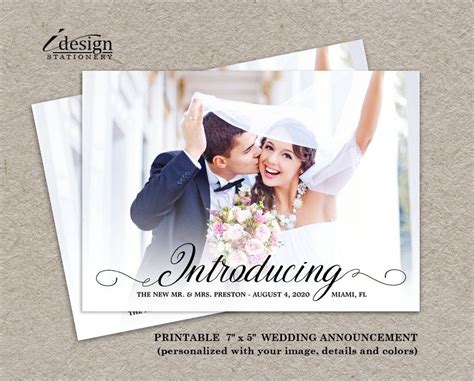 Marriage Announcement Cards Cool Invitation Design