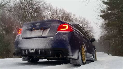 2015 Subaru Wrx Snow Launch And Revs Youtube