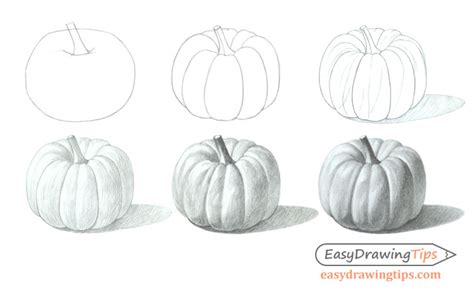 How To Draw A Pumpkin Step By Step Easy Duca Tatem1988