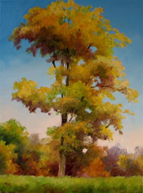 Nels Everyday Painting Fall Tree Portrait Sold