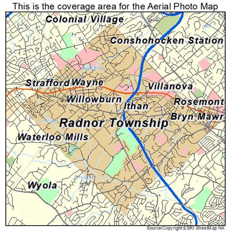 Aerial Photography Map Of Radnor Township Pa Pennsylvania