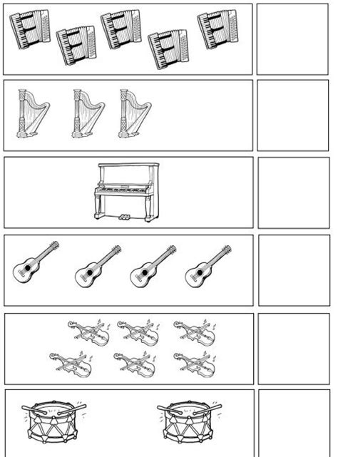 Musical Instruments Worksheet For Kindergarten Math Worksheets Grade 3