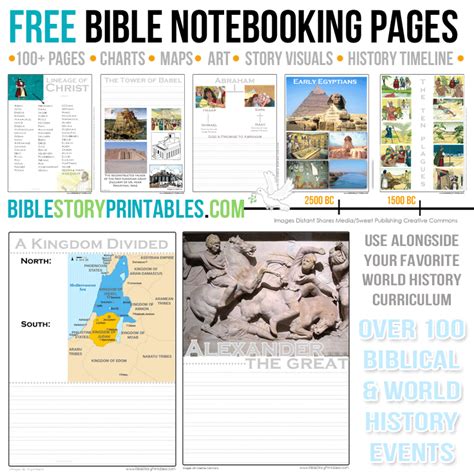 Free Bible Notebooking Pages Creation Through Birth Of Christ