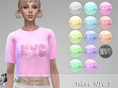 The Sims Resource T Shirt Nyc 1 By Jaru Sims • Sims 4 Downloads