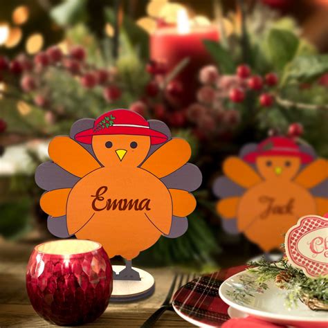 Personalized Thanksgiving Turkey Table Decor