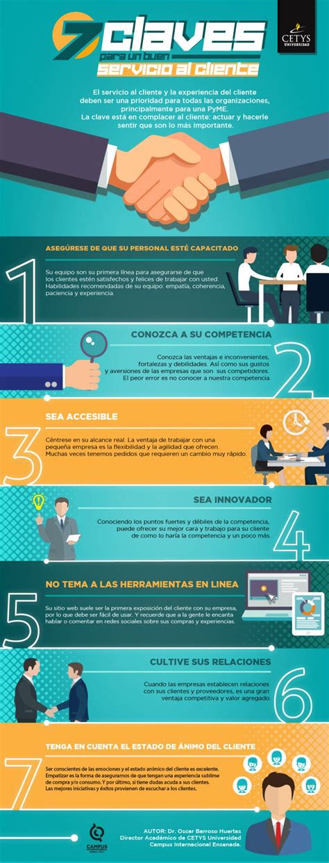 Infografía 7 Claves Para Un Buen Servicio Al Cliente Cetys