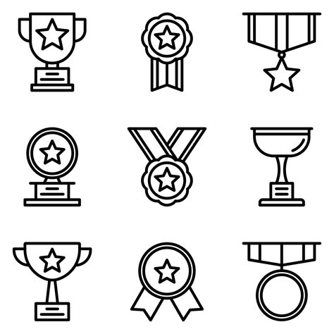 Award And Trophy Icon Pack 2095362 Vector Art At Vecteezy
