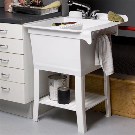 Cashel Maddox Workstation 24.38" x 25.75" Freestanding Laundry Sink