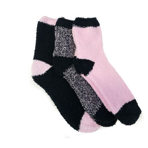 3 Pairs Nicole Miller Extra Soft Womens Cozy Crew Socks Size 9 11