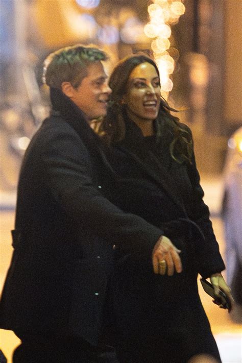 Brad Pitts 60th Birthday Paris Photos With Girlfriend Ines De Ramon