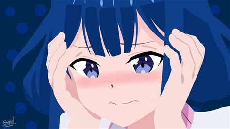 971059 Blue Hair Anime Girls Face Adagaki Aki Masamune Kun No