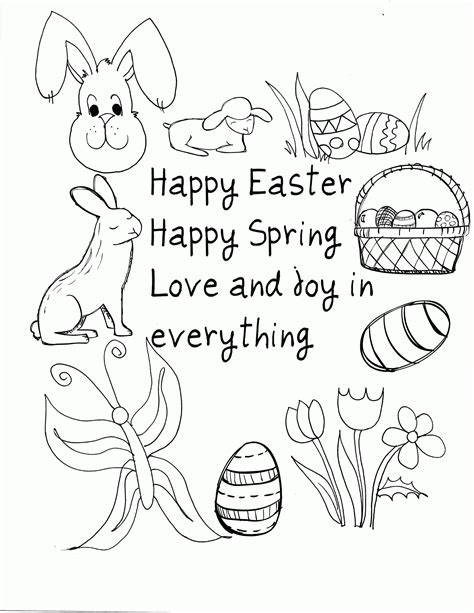 Free Printable Easter Colouring Cards Templates Printable Download