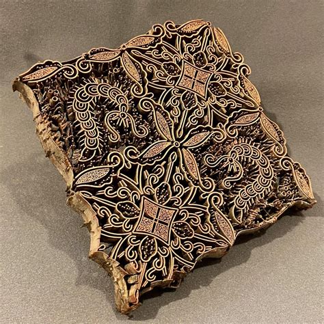 Copper Printing Block With Insect Design Decorative Antiques