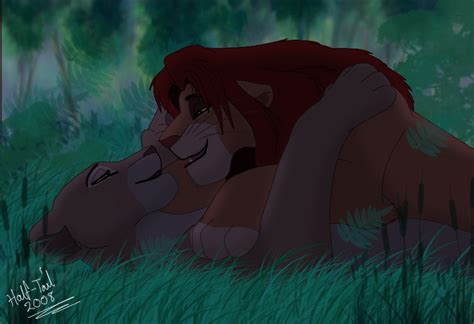 Simba And Nala Having Their Moment Together The Lion