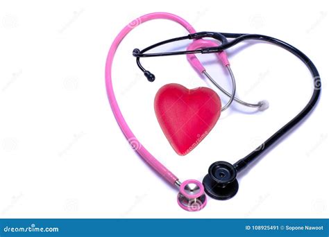 Two Stethoscopes And A Heart Stock Image Image Of Pattern