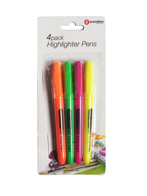 Highlighter Pens 4 Pack Highlighter Pen Arts And Crafts Supplies Pen