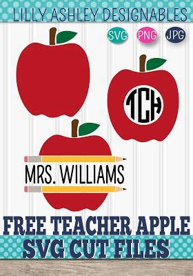 Download Free Teacher SVG Apple Set (With images) | Free teacher ...