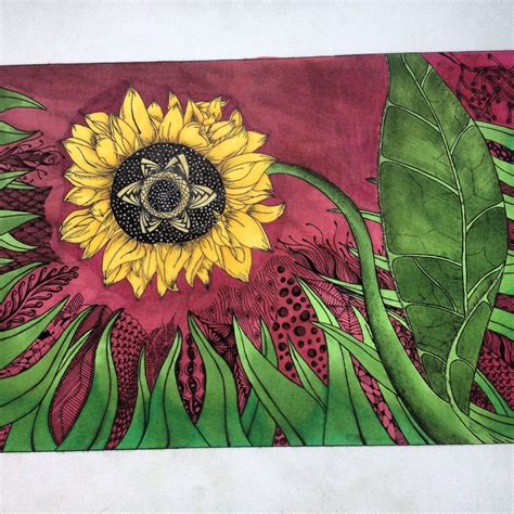 Zentangle Sunflower Piece Zentangle Sunflower Zentangle Sunflower